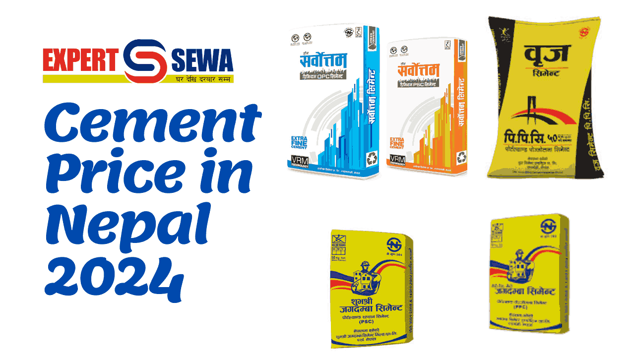 A graph showing various cement brands in Nepal with their respective prices for 2025, highlighting OPC and PPC types across different regions