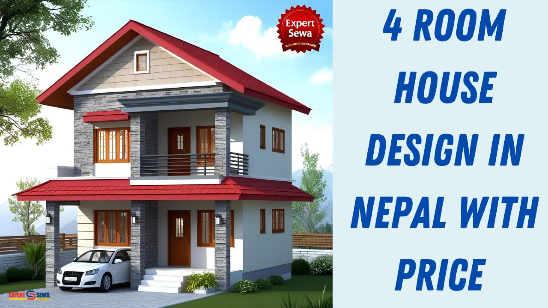 Traditional Nepali 4-room house with wooden carvings and courtyard.