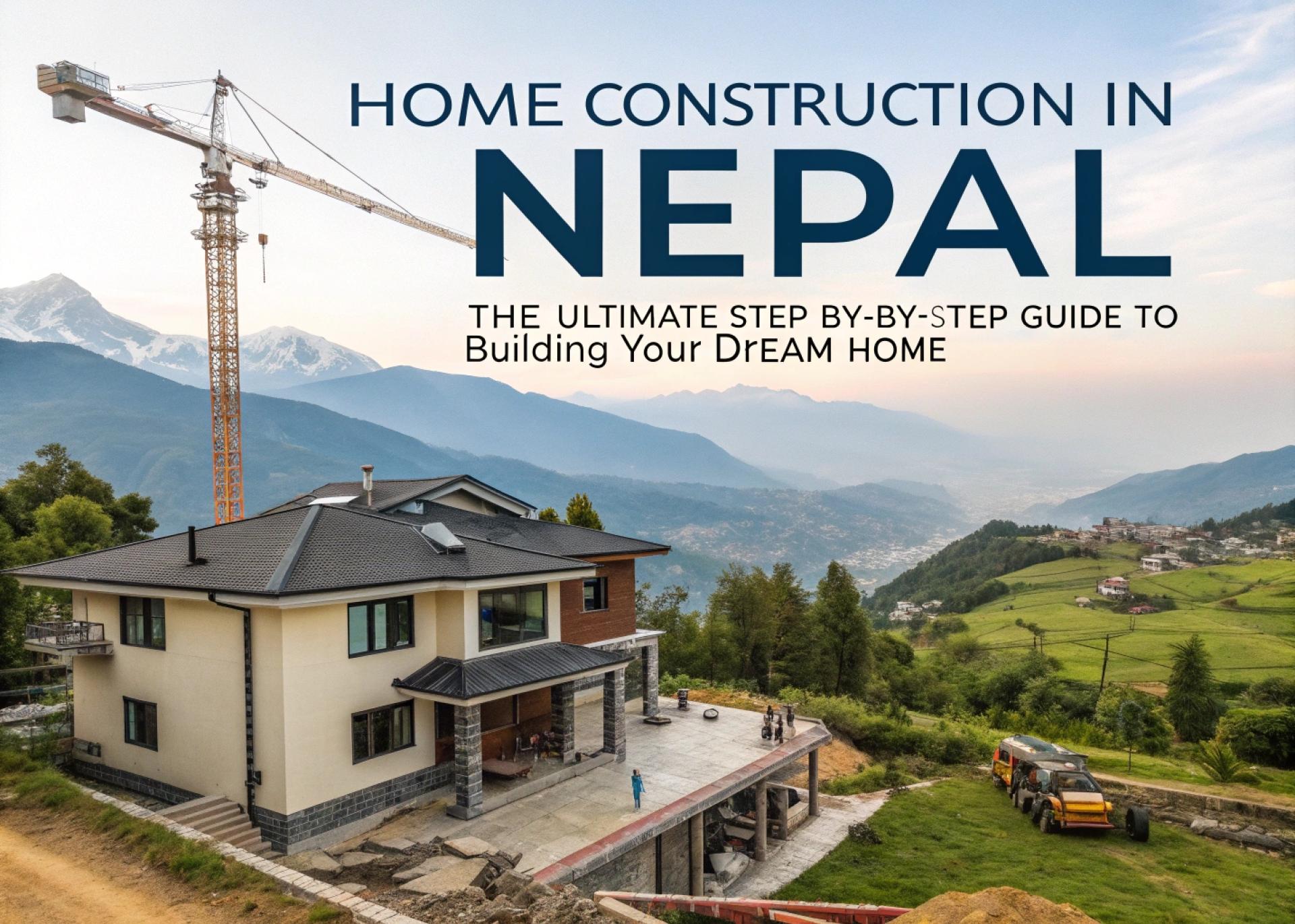 Modern and traditional home construction in Nepal, showcasing earthquake-resistant designs, sustainable materials, and scenic landscapes.
