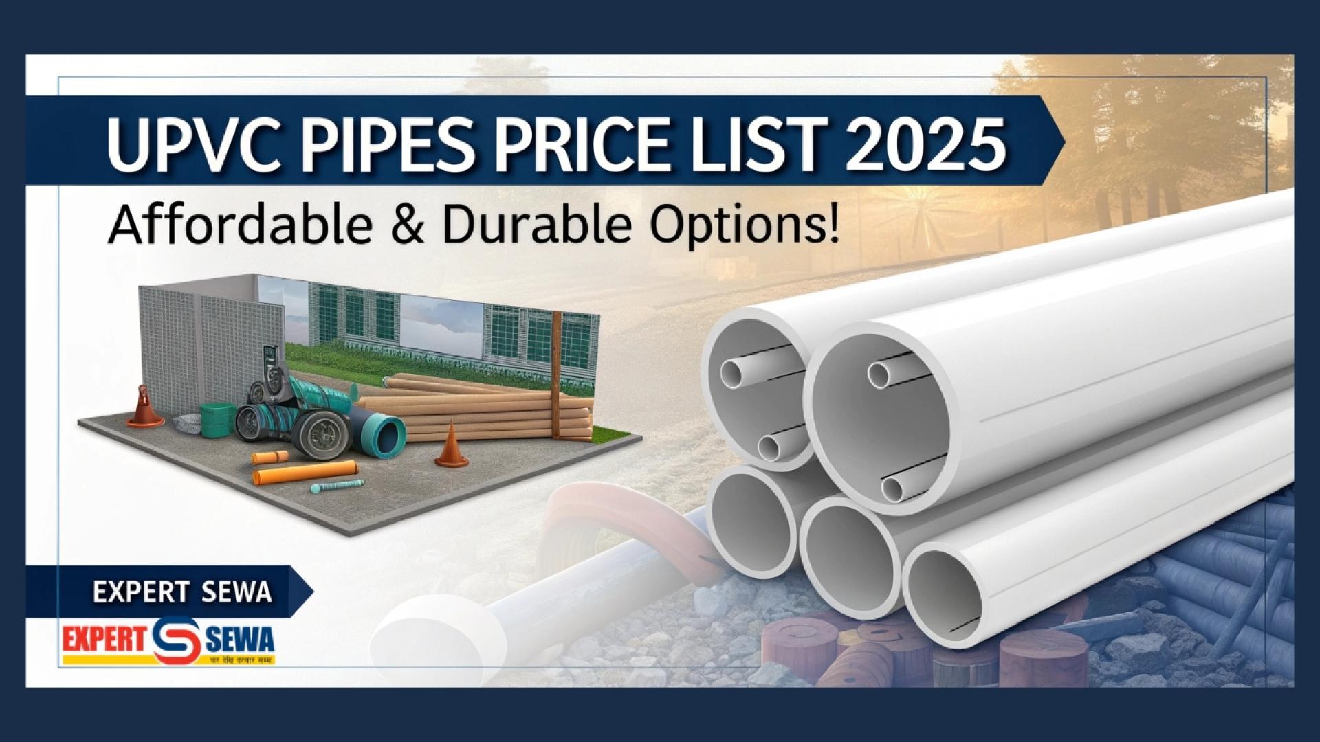 UPVC Pipes Price List in Nepal 2025: "A detailed price list of UPVC pipes in Nepal for 2025, showing different sizes and costs.